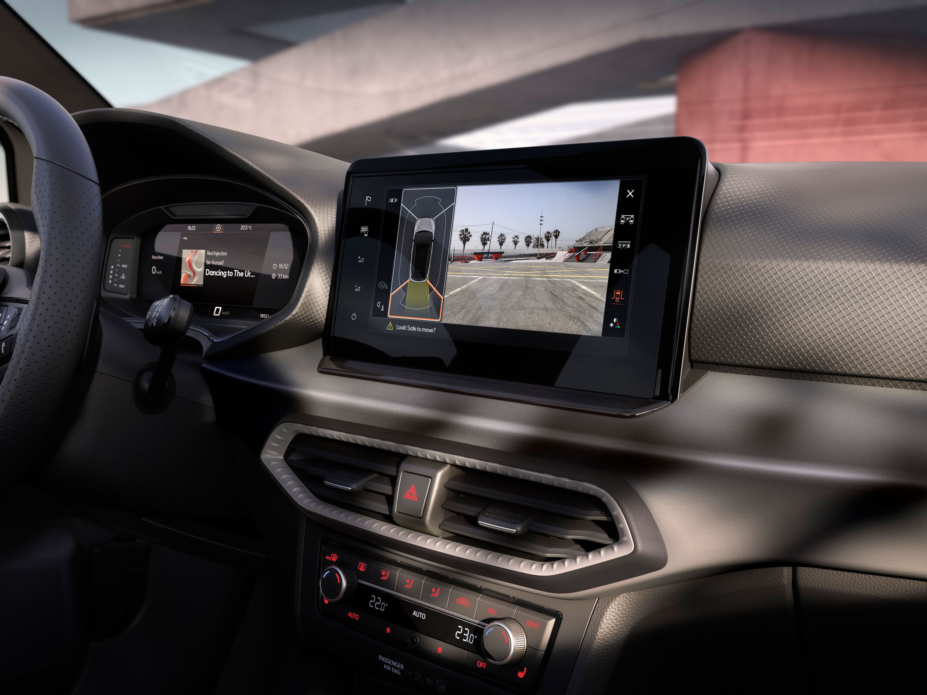 Ecrã tátil do SEAT Ibiza para gerir as funcionalidades incluídas no Pack Vision +